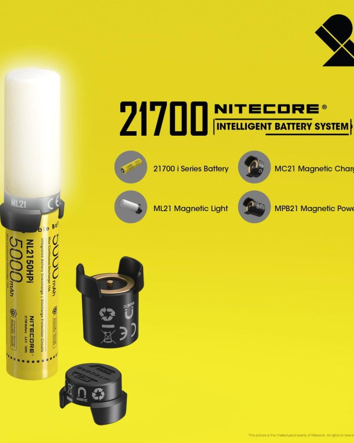 BATTERY RECH. LI-ION 3.6V/21700 BS NITECORE