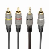CABLE AUDIO 3.5MM 4PIN TO 3RCA/AV 1.5M CCAP-4P3R-1.5M GEMBIRD