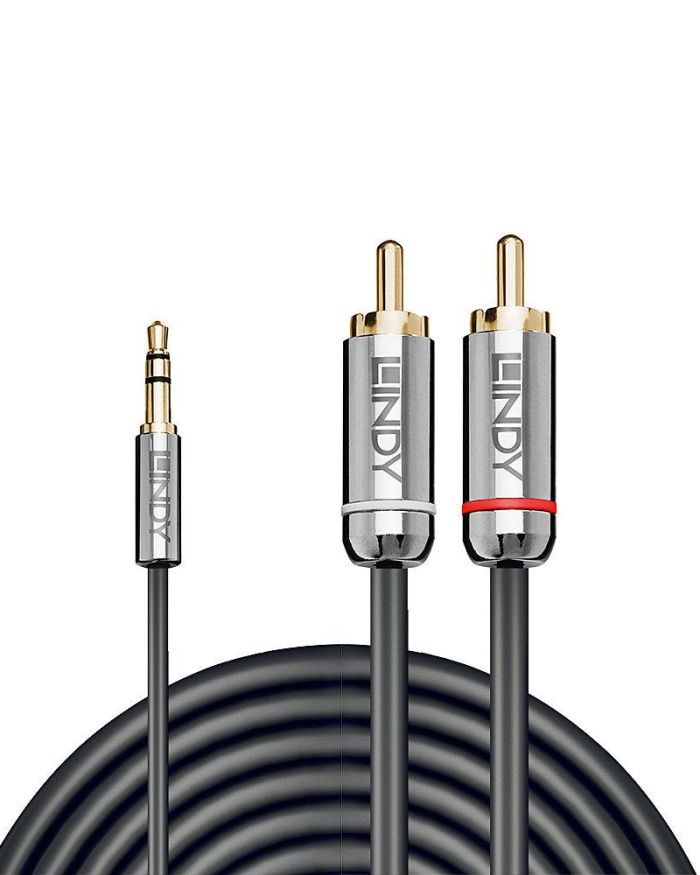CABLE AUDIO 3.5MM TO PHONO 2M/CROMO 35334 LINDY