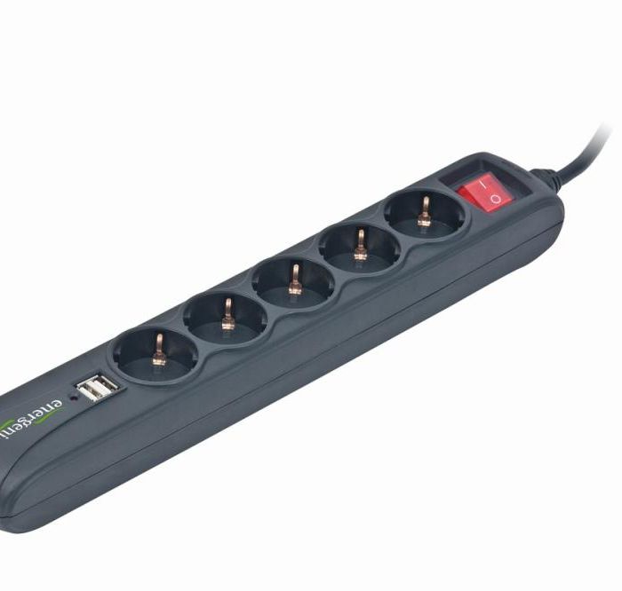 CABLE POWER EXTENSION 1.5M/5OUTL. +2USB SPG5-U2-5 GEMBIRD