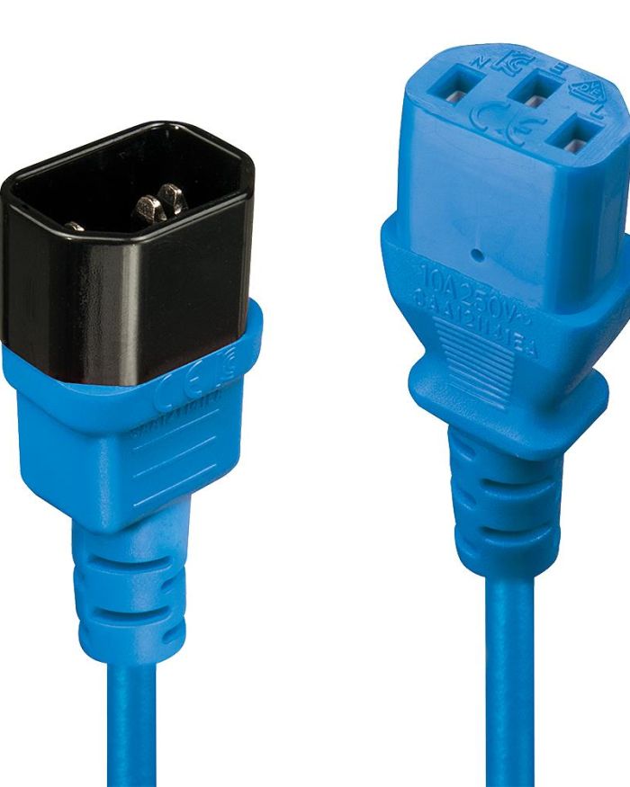 CABLE POWER IEC EXTENSION 1M/BLUE 30471 LINDY