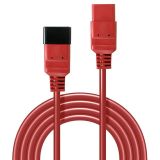 CABLE POWER IEC EXTENSION 3M/RED 30125 LINDY