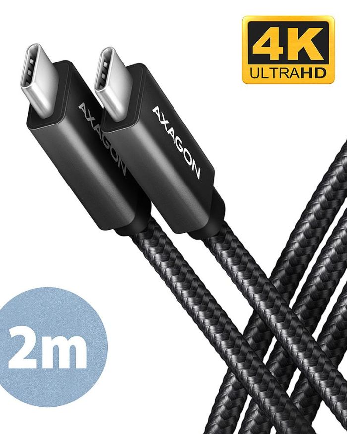 CABLE USB-C TO USB-C 2M 100W/BLACK BUCM32-CM20AB AXAGON