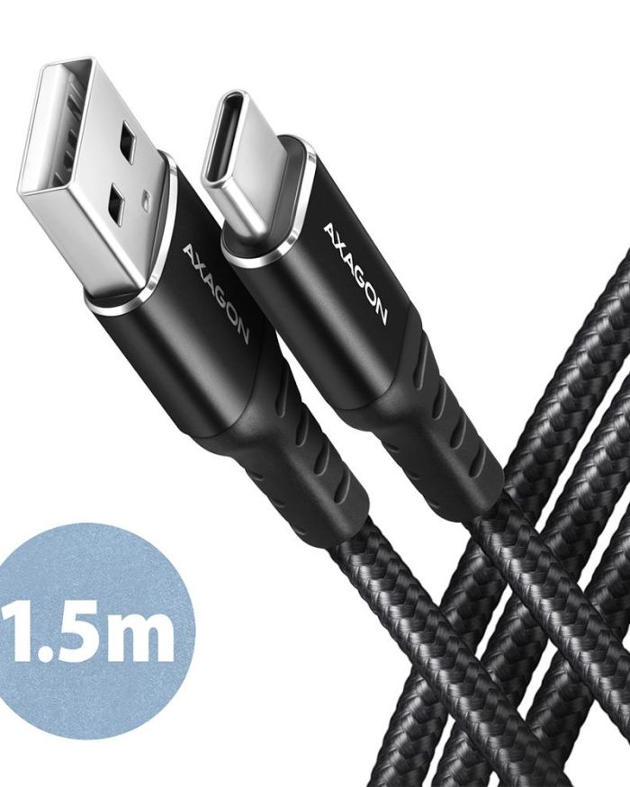 CABLE USB-C TO USB2.0 1.5M/BLACK BUCM-AM15AB AXAGON