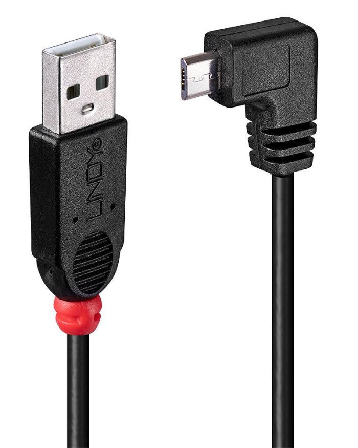 CABLE USB2 A TO MICRO-B 1M/90 DEGREE 31976 LINDY