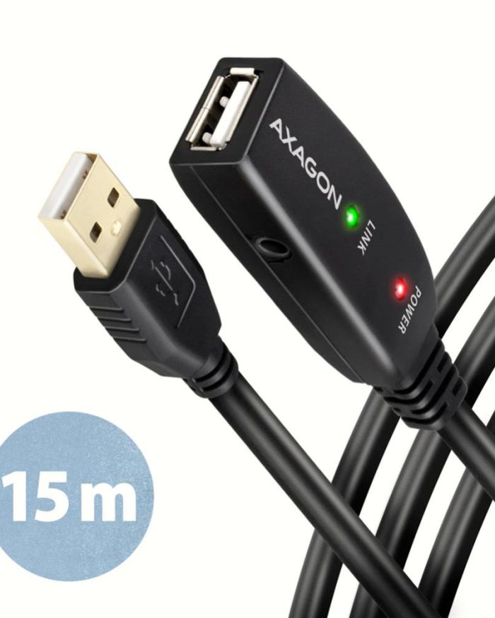 CABLE USB2.0 A-M/A-F ACTIVE/15M ADR-215 AXAGON