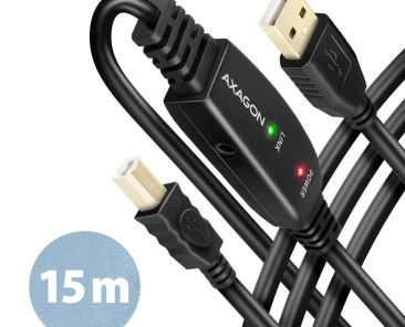 CABLE USB2.0 A-M/B-M ACTIVE/15M ADR-215B AXAGON
