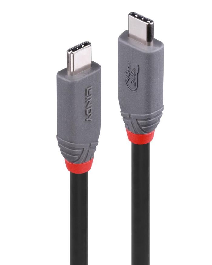 CABLE USB4 240W TYPE C 2M/40GBPS ANTHRA LINE 36958 LINDY