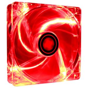 CASE FAN 120MM TRANSP 3PIN+4P/RED 12V XF046 XILENCE