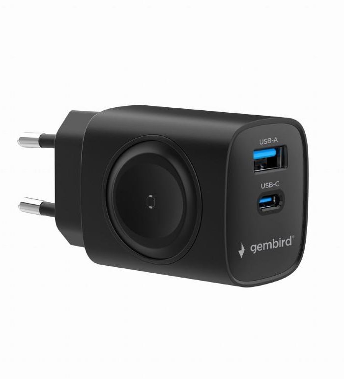CHARGER USB 2IN1 20W 2PORT/TA-UC-PDQCW20-01-BK GEMBIRD