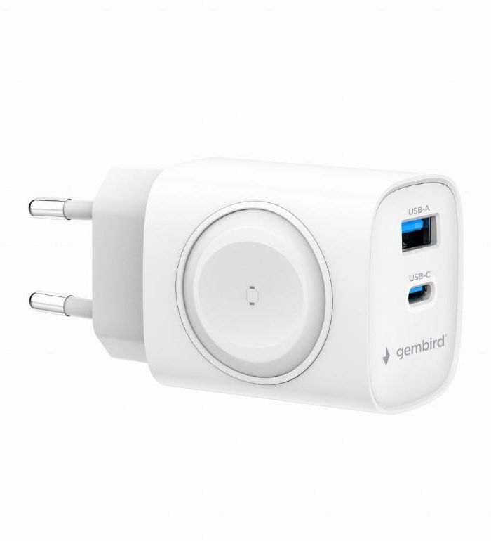 CHARGER USB 2IN1 20W 2PORT/TA-UC-PDQCW20-01-W GEMBIRD