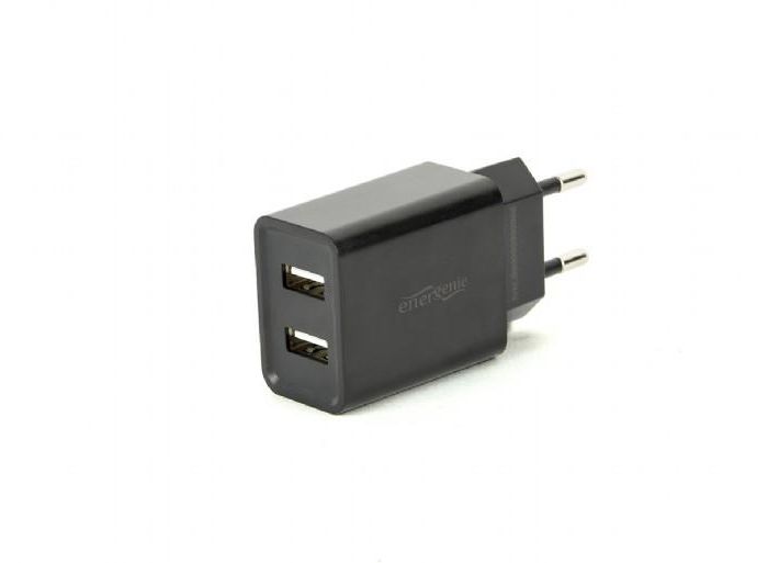 CHARGER USB UNIVERSAL BLACK/2PORT EG-U2C2A-03-BK GEMBIRD