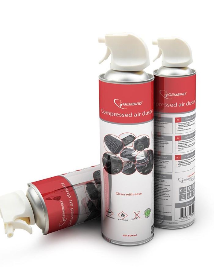 COMPRESSED AIR DUSTER 600ML/CK-CAD-FL600-01 GEMBIRD