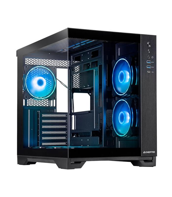 Case|CHIEFTEC|VISIO GM-30B-TG-OP|MidiTower|Case product features Transparent panel|Not included|ATX|MicroATX|MiniITX|Colour Black|GM-30B-TG-OP