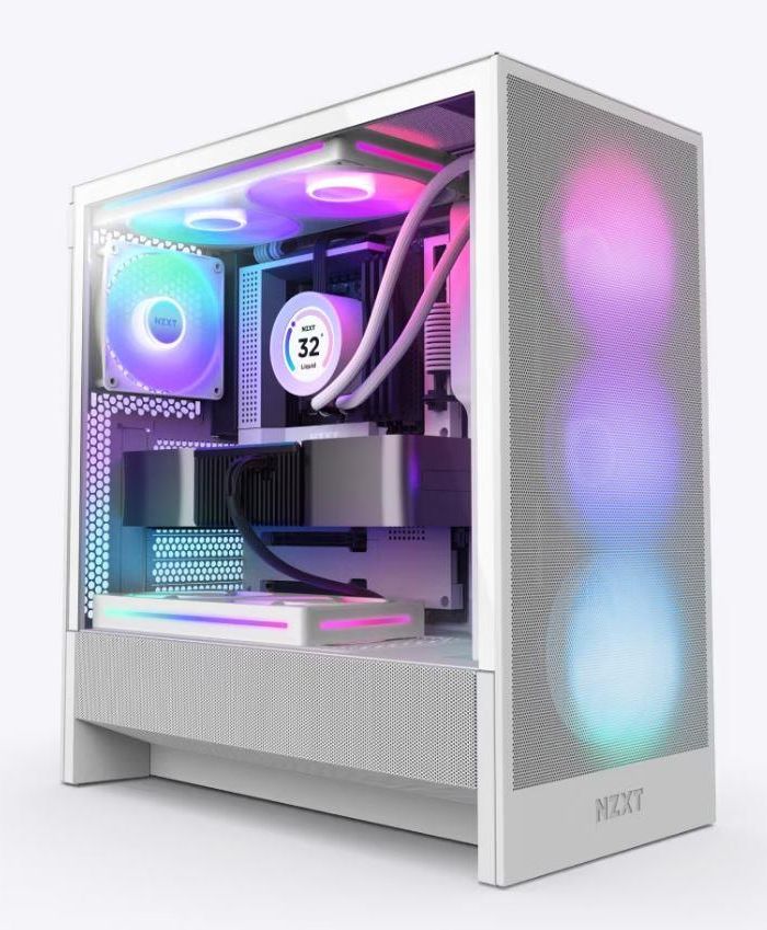 Case|NZXT|H5 FLOW RGB 2024|MidiTower|Case product features Transparent panel|Not included|ATX|EATX|MicroATX|MiniITX|Colour White|CC-H52FW-R1