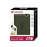 External HDD|TRANSCEND|StoreJet|2TB|USB 3.0|Colour Green|TS2TSJ25M3G