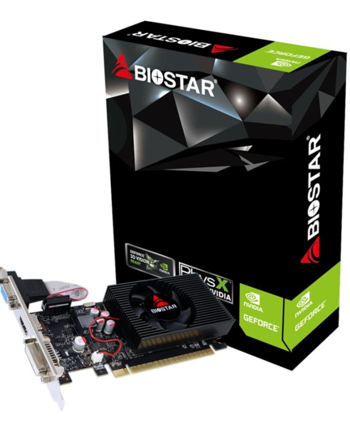 Graphics Card|BIOSTAR|NVIDIA GeForce GT 730|4 GB|DDR3|128 bit|PCIE 2.0 16x|Memory 1333 MHz|GPU 730 MHz|Single Slot Fansink|1x15pin D-sub|1xDVI-D|1xHDMI|VN7313TH41