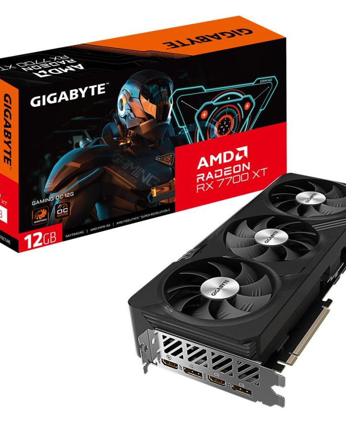 Graphics Card|GIGABYTE|AMD Radeon RX 7700 XT|12 GB|GDDR6|192 bit|PCIE 4.0 16x|2xHDMI|2xDisplayPort|GV-R77XTGAMINGOC-12GD