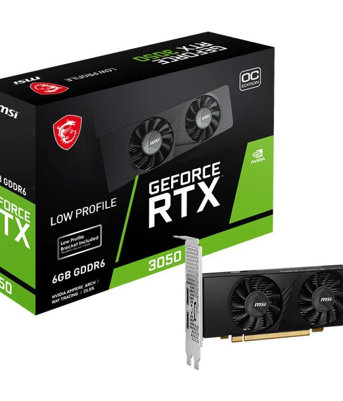Graphics Card|MSI|NVIDIA GeForce RTX 3050|6 GB|GDDR6|96 bit|PCIE 4.0 16x|Dual Slot Fansink|2xHDMI|1xDisplayPort|RTX3050LP6GOC