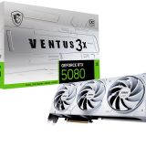 Graphics Card|MSI|NVIDIA GeForce RTX 5080|16 GB|GDDR7|256 bit|PCIE 5.0 16x|Dual Slot Fansink|1xHDMI|3xDisplayPort|508016GVEN3XOCWHITE