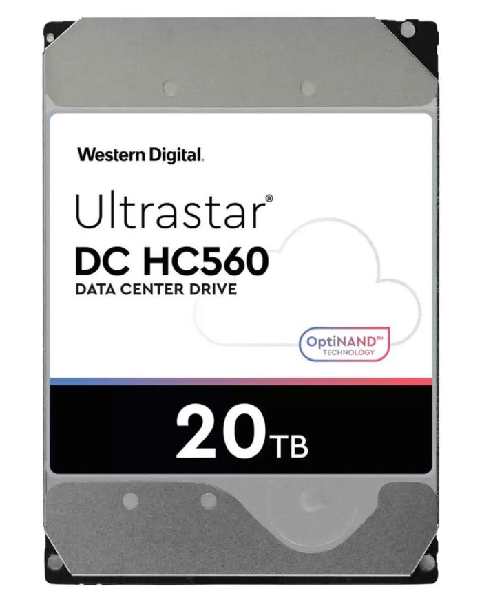 HDD|WESTERN DIGITAL ULTRASTAR|Ultrastar DC HC560|WUH722020ALE6L4|20TB|SATA|512 MB|7200 rpm|3,5″|0F38755