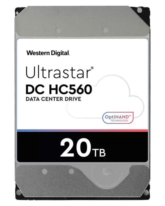 HDD|WESTERN DIGITAL ULTRASTAR|Ultrastar DC HC560|WUH722020BLE6L4|20TB|SATA|512 MB|7200 rpm|3,5″|0F38785