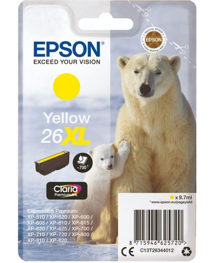 INK CARTRIDGE YELLOW 26XL/C13T26344020 EPSON