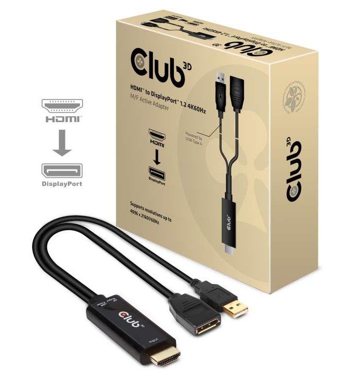 I/O ADAPTER HDMI TO DP/ACTIVE M/F CAC-1331 CLUB3D