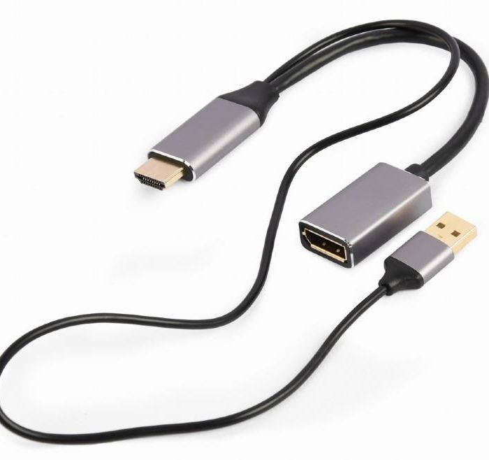 I/O ADAPTER HDMI TO DP/BLACK A-HDMIM-DPF-02 GEMBIRD