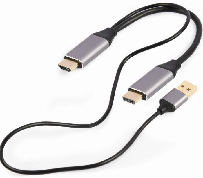 I/O ADAPTER HDMI TO DP/BLACK A-HDMIM-DPM-01 GEMBIRD