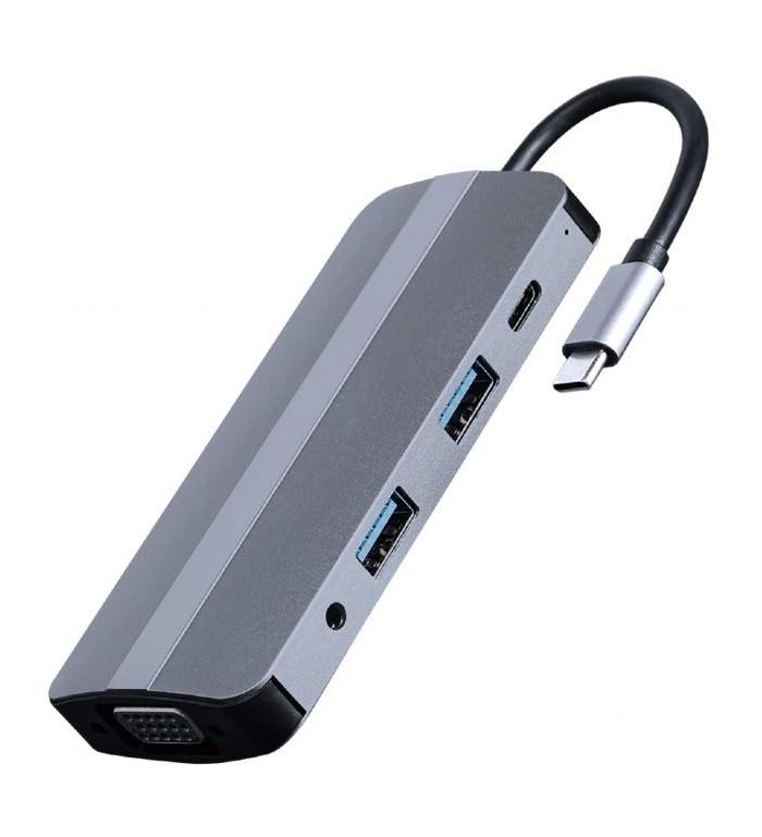 I/O ADAPTER USB-C TO HDMI/USB3/8IN1 A-CM-COMBO8-02 GEMBIRD