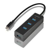 I/O HUB USB-C 4PORT CHARGING/0.4M HUE-S2C AXAGON