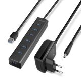 I/O HUB USB3.0 7PORT CHARGING/W/AC 1.2M HUE-SA7BP AXAGON