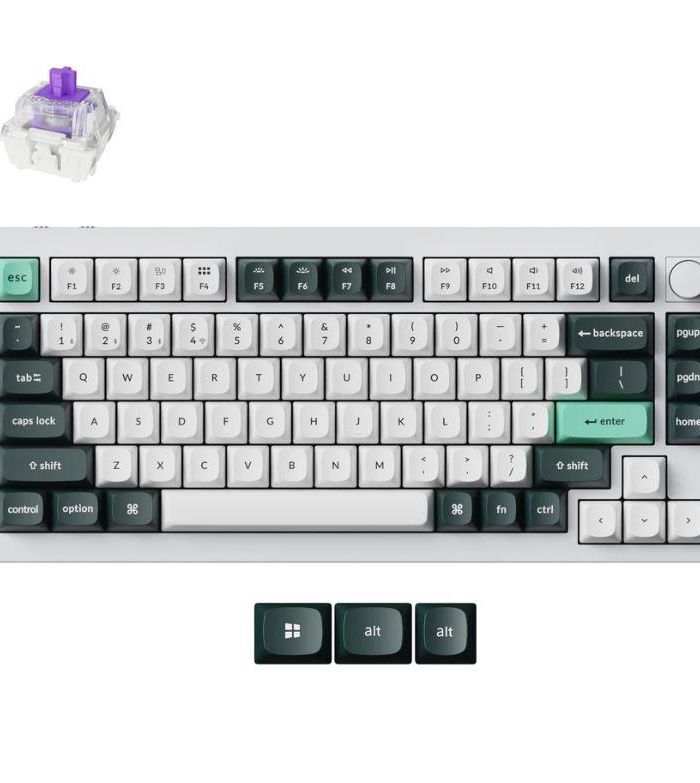 KEYBOARD WRL Q1 HE RGB/SHELL WHITE Q1H-P1 KEYCHRON