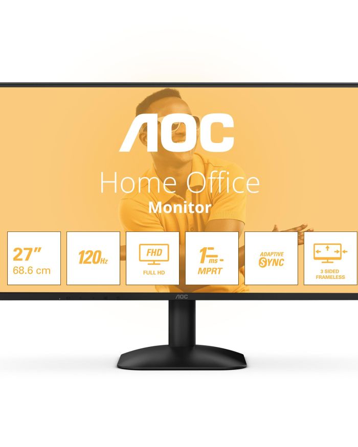 LCD Monitor|AOC|27 “|1920 x 1080 pixels|Full HD|Native aspect ratio 16:9|Flat|27B31H