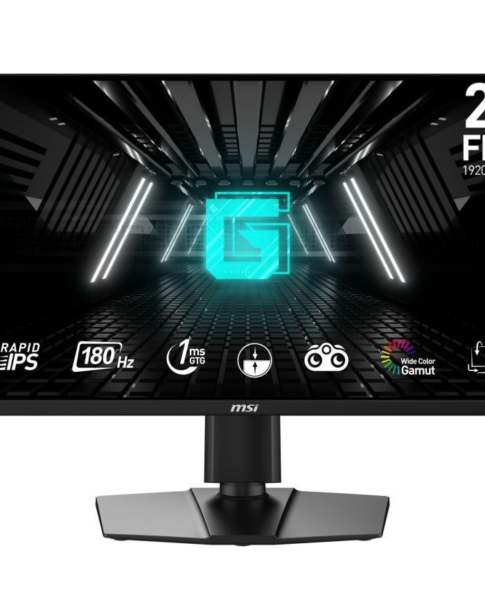 LCD Monitor|MSI|G255PF E2|24.5″|Gaming|Panel IPS|1920×1080|16:9|180Hz|1 ms|Speakers|Swivel|Pivot|Height adjustable|Tilt|G255PFE2