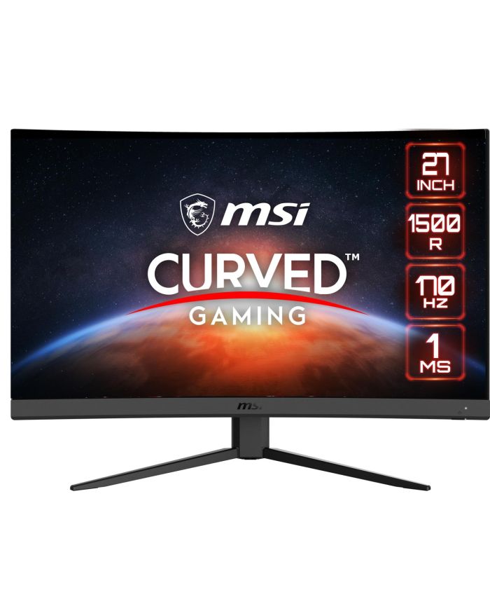 LCD Monitor|MSI|G27CQ4 E2|27″|Gaming/Curved|Panel VA|2560×1440|16:9|170Hz|Matte|1 ms|Tilt|Colour Black|G27CQ4E2