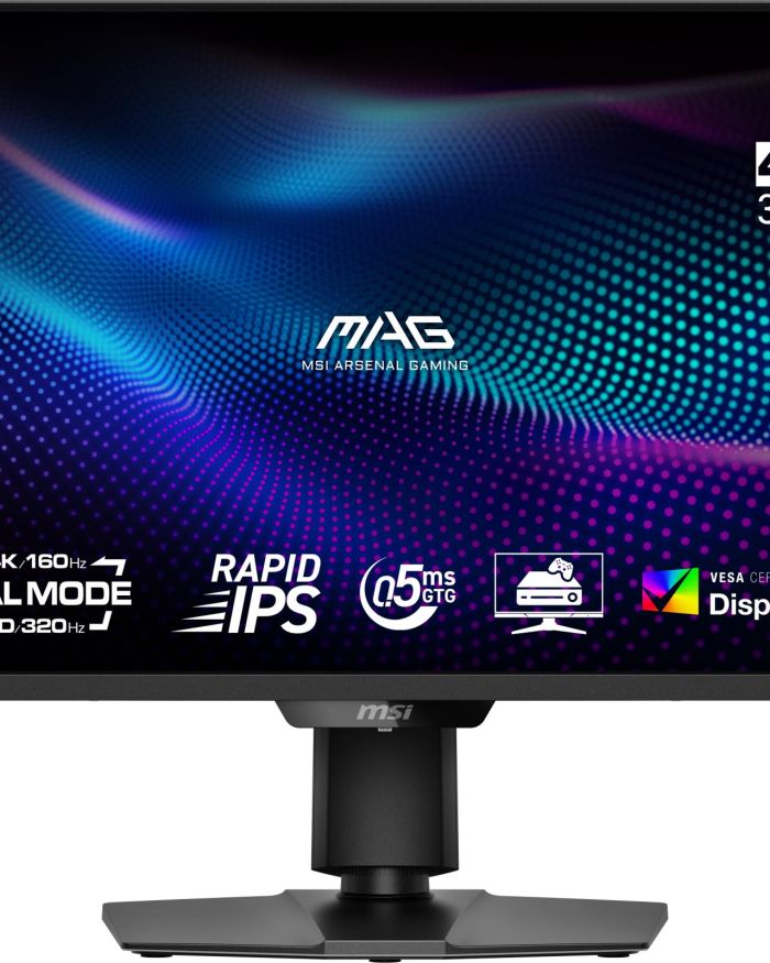 LCD Monitor|MSI|MAG 274UPDF E16M|27″|Gaming/Frameless/4K|Matte|Panel IPS|3840×2160|16:9|160Hz|0.5 ms|Colour Black|MAG274UPDFE16M
