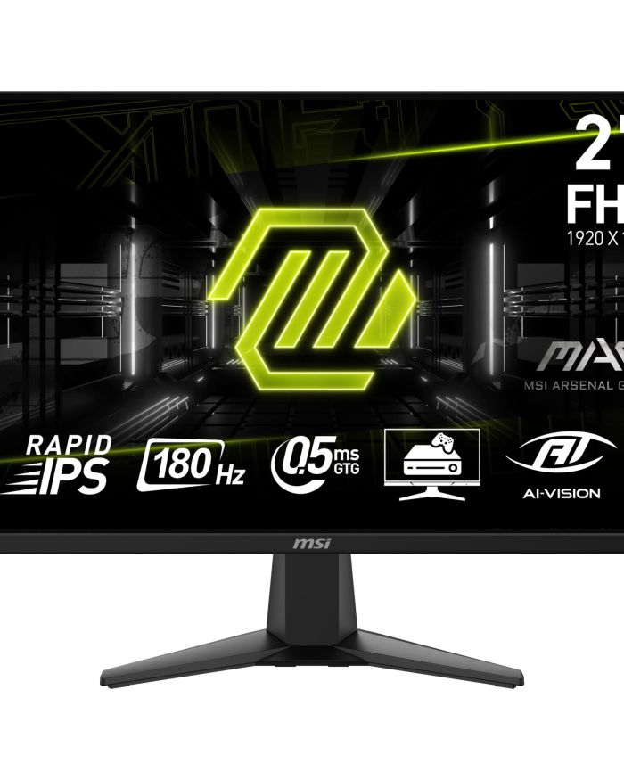 LCD Monitor|MSI|MAG 275F|27″|Gaming|Tilt|Matte|Panel IPS|1920×1080|16:9|180Hz|0.5 ms|Colour Black|MAG275F