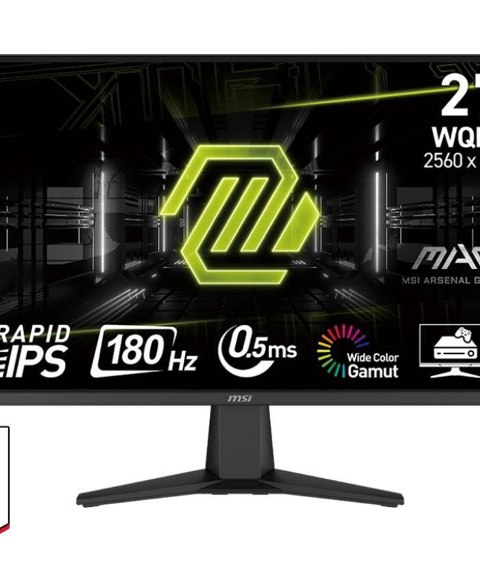 LCD Monitor|MSI|MAG 275QF|27″|Gaming|Matte|Panel IPS|2560×1440|16:9|180 Hz|0.5 ms|Colour Black|MAG275QF