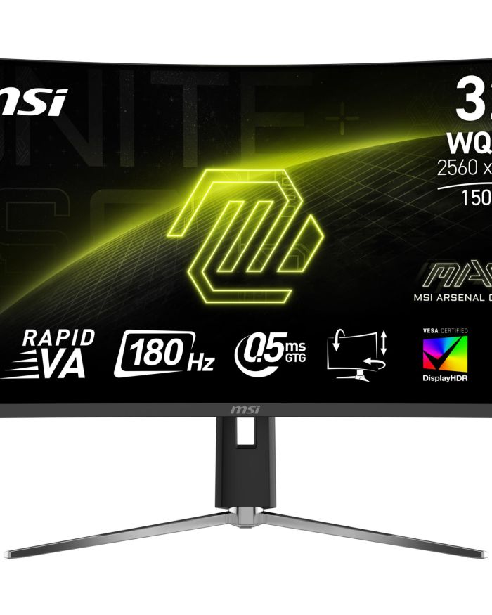 LCD Monitor|MSI|MAG 32CQ6PF|31.5″|Gaming|Panel VA|2560×1440|16:9|180 Hz|0.5 ms|MAG32CQ6PF