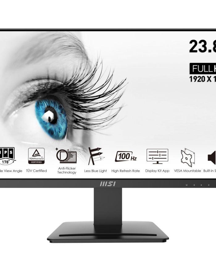 LCD Monitor|MSI|PRO MP243X|23.8″|Business|Matte|Panel IPS|1920×1080|16:9|100Hz|4 ms|Speakers|PROMP243X