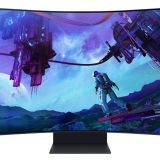 LCD Monitor|SAMSUNG|55"|Gaming/Curved|Matte|Panel VA|3840x2160|16:9|165Hz|1 ms|Speakers|Colour Black|LS55CG970NUXDU