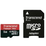MEMORY MICRO SDHC 8GB W/ADAPT/UHS-I C10 TS8GUSDU1 TRANSCEND