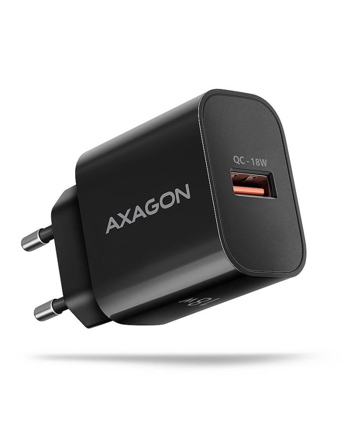 MOBILE CHARGER WALL USB 18W/1PORT BLACK ACU-QC18 AXAGON