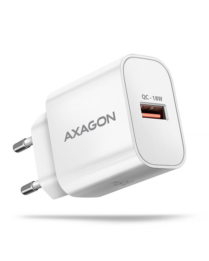 MOBILE CHARGER WALL USB 18W/1PORT WHITE ACU-QC18W AXAGON