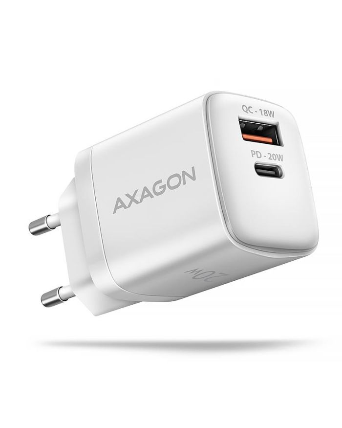 MOBILE CHARGER WALL USB 20W/2PORT WHITE ACU-PQ20W AXAGON
