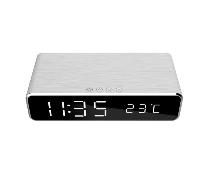 MOBILE CHARGER WRL W/DIG ALARM/CLOCK DAC-WPC-01-S GEMBIRD