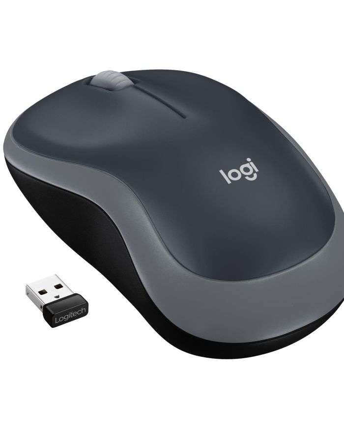 MOUSE USB OPTICAL WRL M185/SWIFT GREY 910-002235 LOGITECH