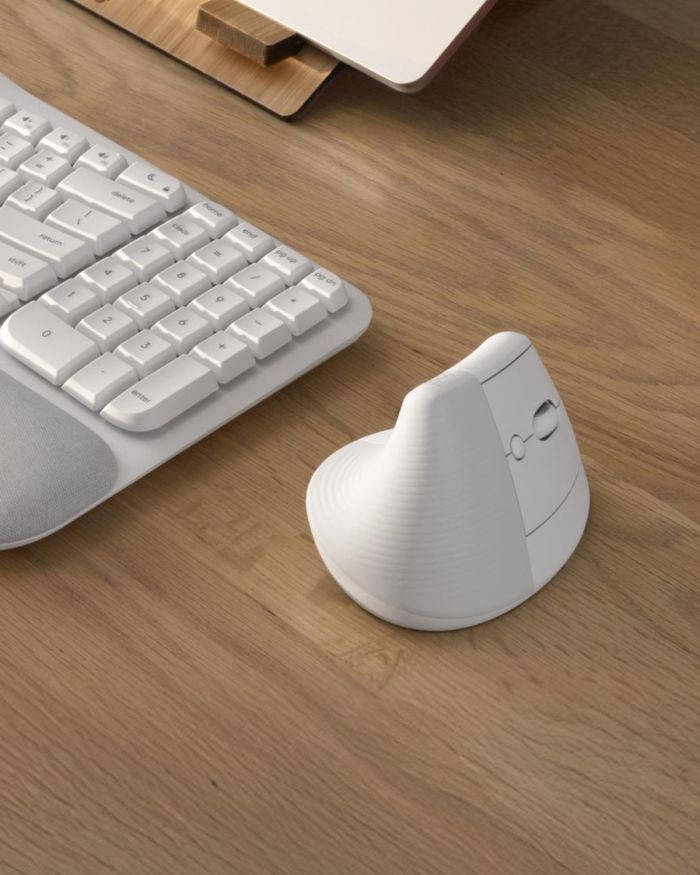 MOUSE USB OPTICAL WRL VERTICAL/WHITE RIGH 910-006475 LOGITECH